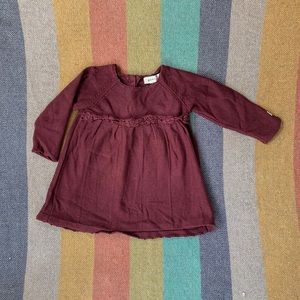 Organic cotton knit baby dress